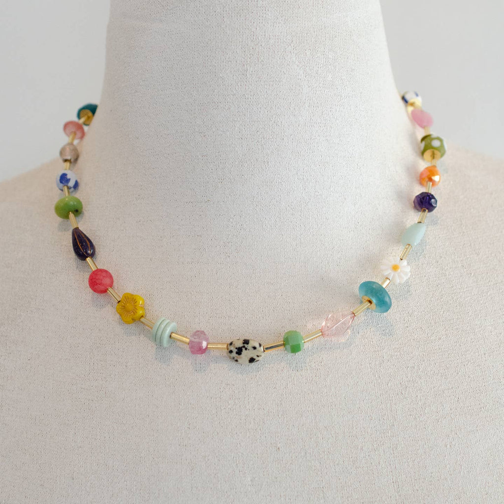 Colorful Beaded Eclectic Necklace - Freshie & Zero Studio Shop