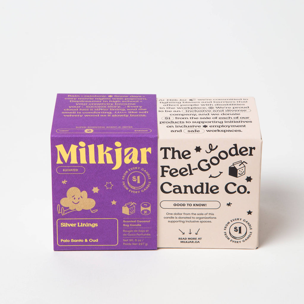 Silver Linings - Palo Santo & Oud Coconut Soy 8oz Candle by Milkjar - Freshie & Zero Studio Shop