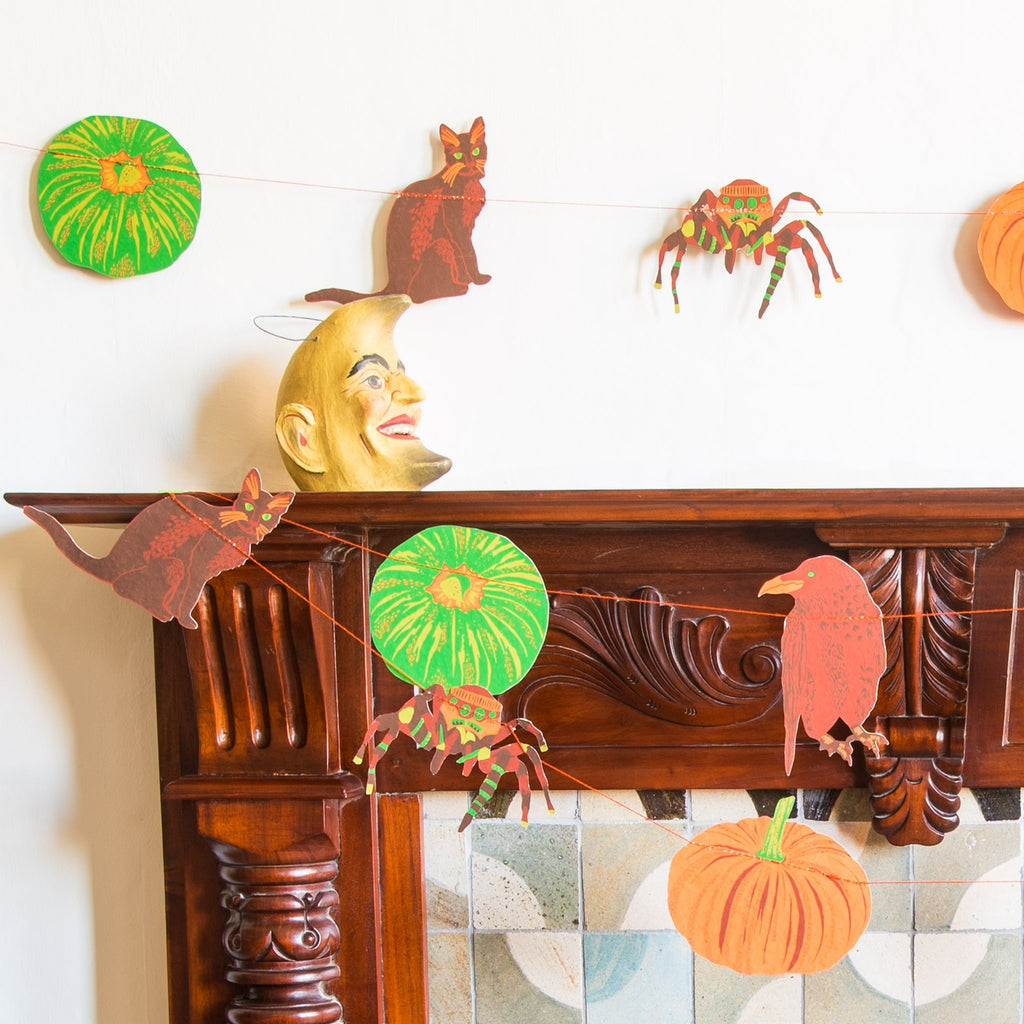 Halloween Screen Printed Paper Garland - Freshie & Zero Studio Shop