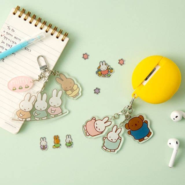 Miffy 3 Piece Peach Acrylic Bag Charm - Freshie & Zero Studio Shop