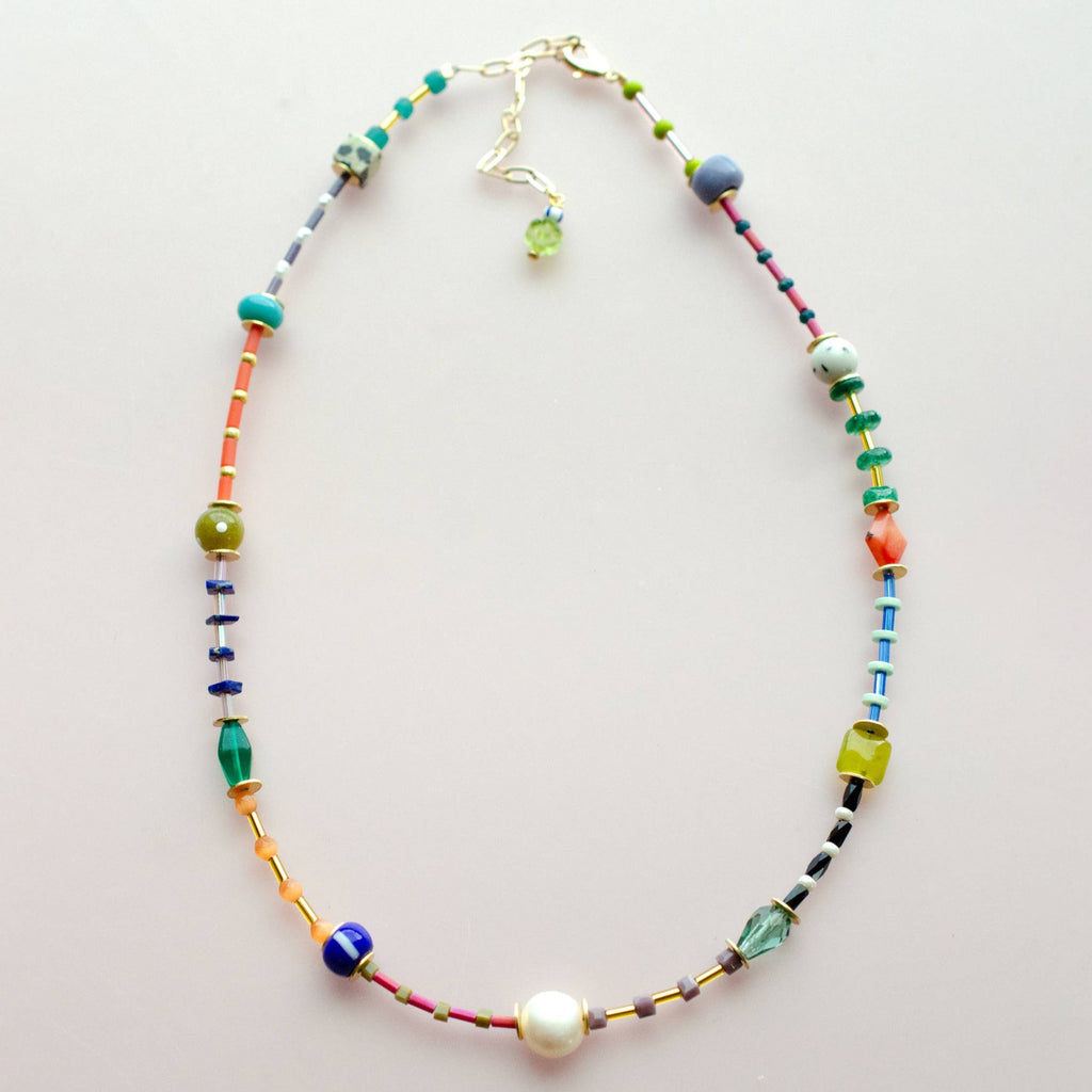 Colorful Beaded Necklace by Jill Makes - Freshie & Zero Studio Shop