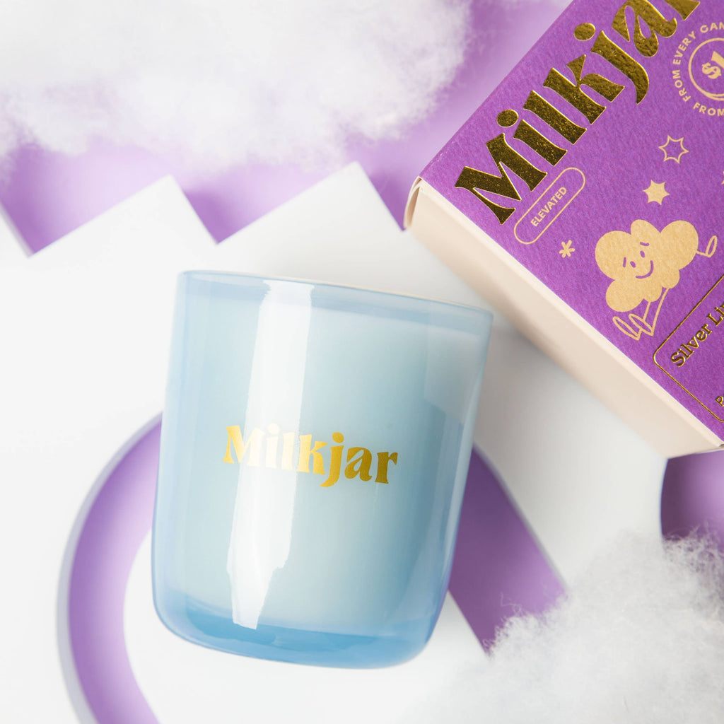 Silver Linings - Palo Santo & Oud Coconut Soy 8oz Candle by Milkjar - Freshie & Zero Studio Shop