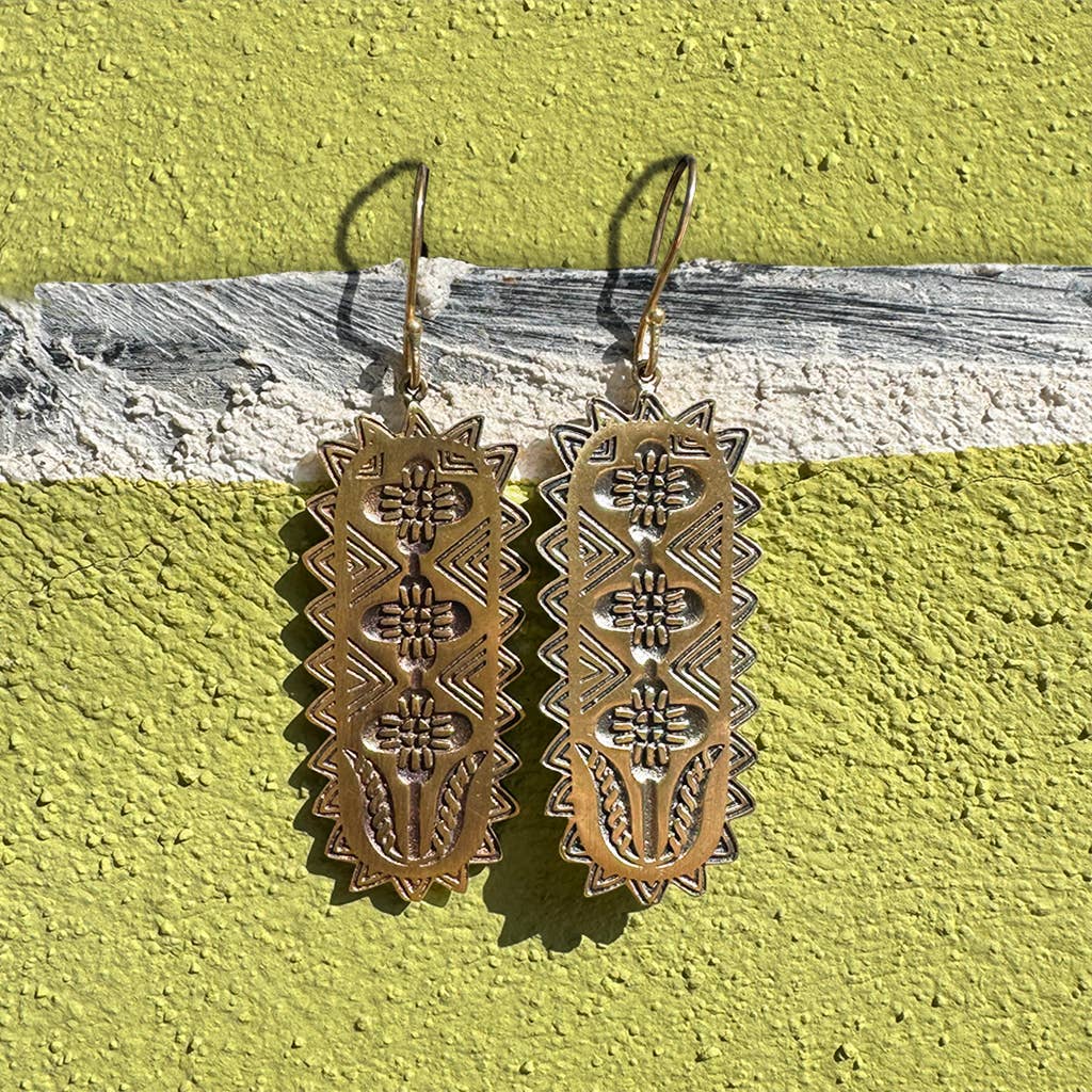 Gladys Brass Earrings by Handker - Freshie & Zero Studio Shop