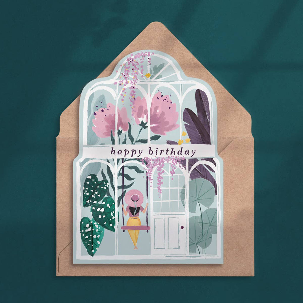 Greenhouse Birthday Card - Freshie & Zero Studio Shop