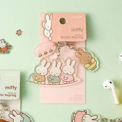 Miffy 3 Piece Peach Acrylic Bag Charm - Freshie & Zero Studio Shop
