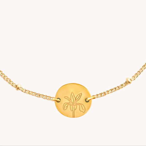 Gold Birth Flower Bracelets by Gratinsta - Freshie & Zero Studio Shop