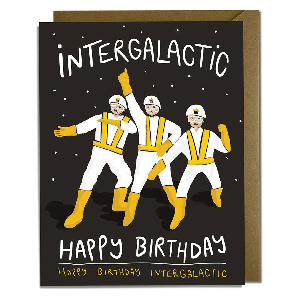 Intergalactic Birthday Card - Freshie & Zero Studio Shop