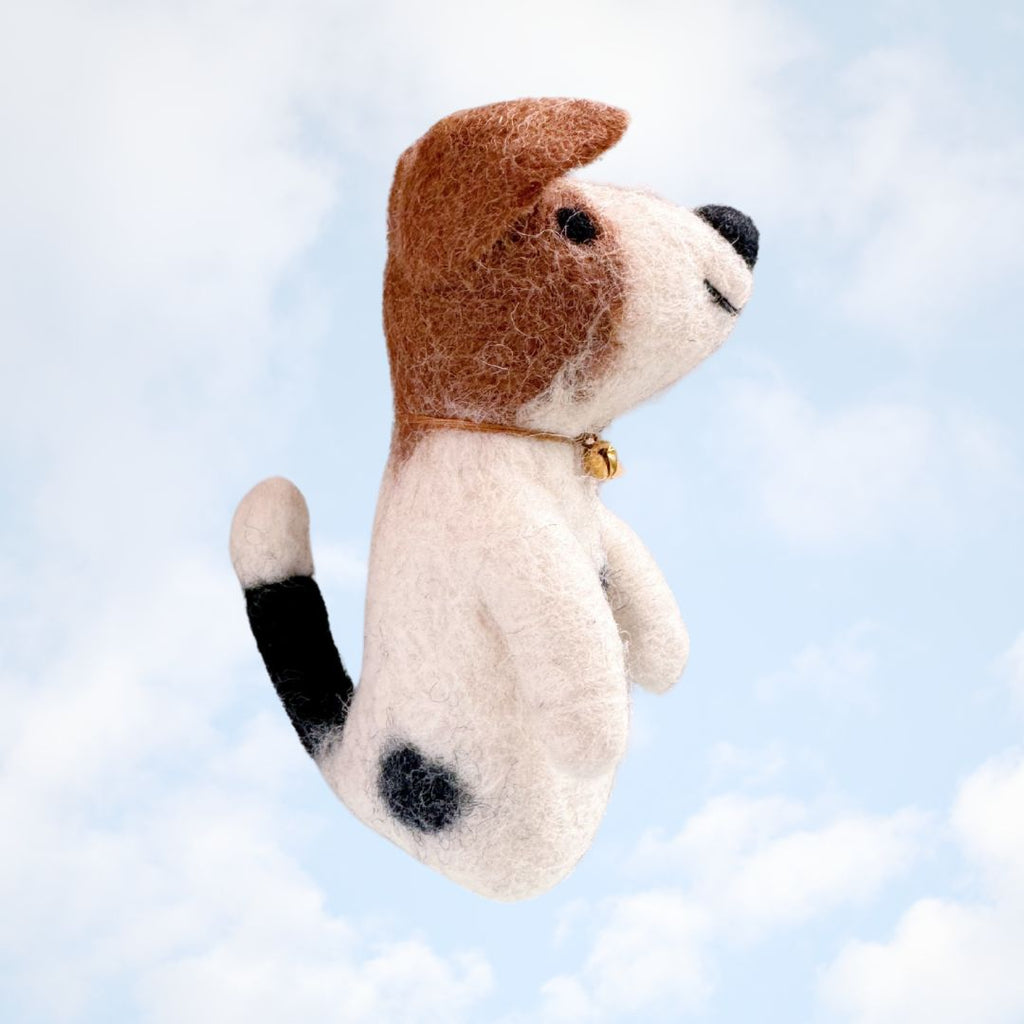 Felt Dog Finger Puppet - Jack Russell Terrier - Freshie & Zero Studio Shop