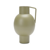 Small Green Metal Vase with Handle - Freshie & Zero Studio Shop