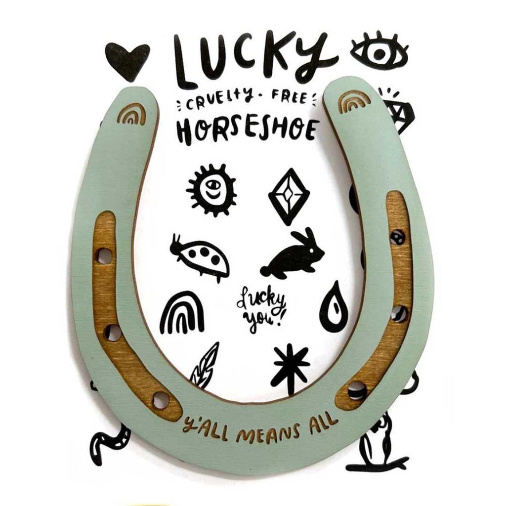 Lucky Wood Horseshoe Wall Decor - Freshie & Zero Studio Shop