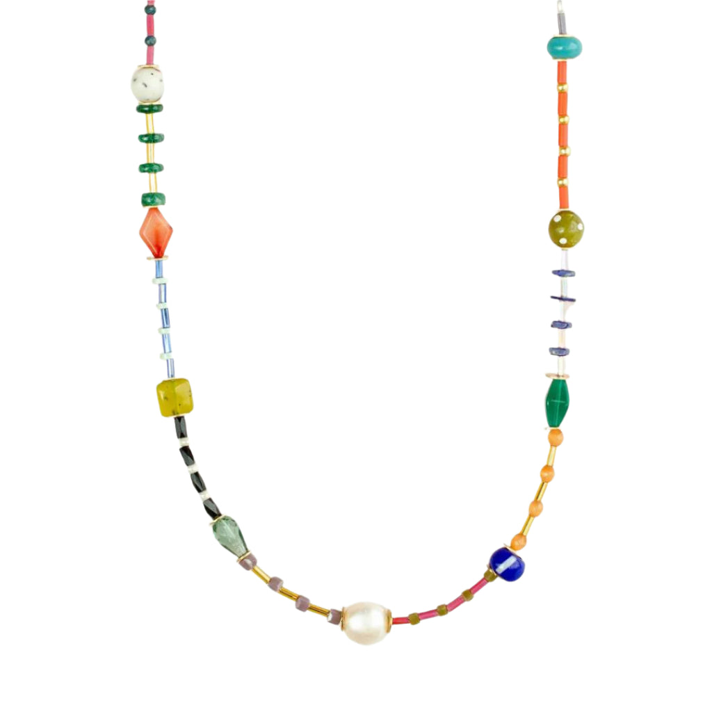 Colorful Beaded Necklace by Jill Makes - Freshie & Zero Studio Shop