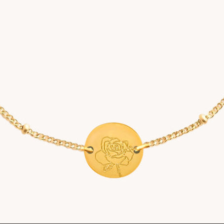 Gold Birth Flower Bracelets by Gratinsta - Freshie & Zero Studio Shop