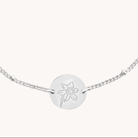 Silver Birth Flower Bracelets by Gratinsta - Freshie & Zero Studio Shop