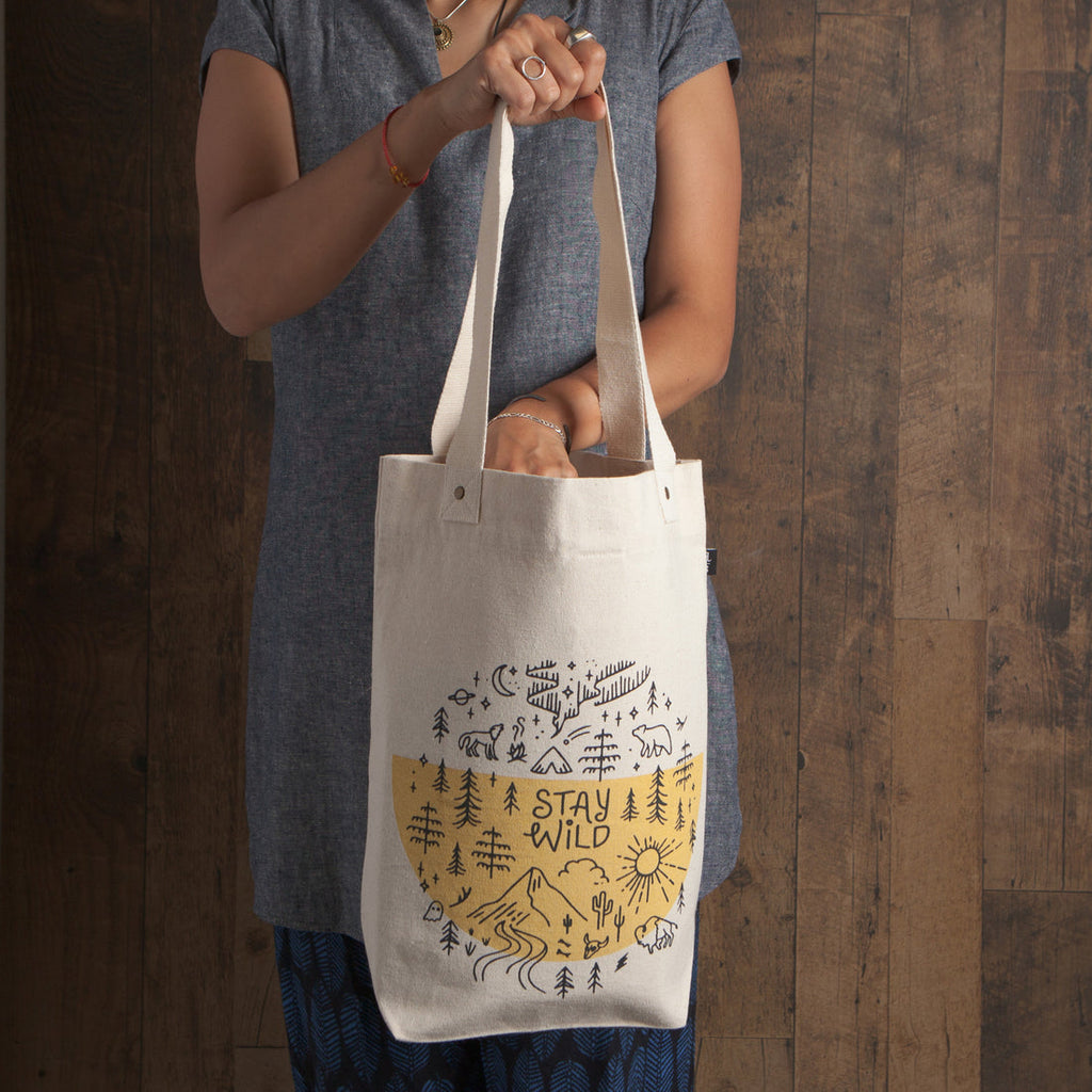Stay Wild - Cotton Tote Bag by Danica - Freshie & Zero Studio Shop