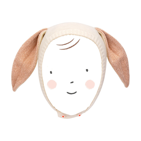 Peach Bunny Baby Bonnet - Freshie & Zero Studio Shop