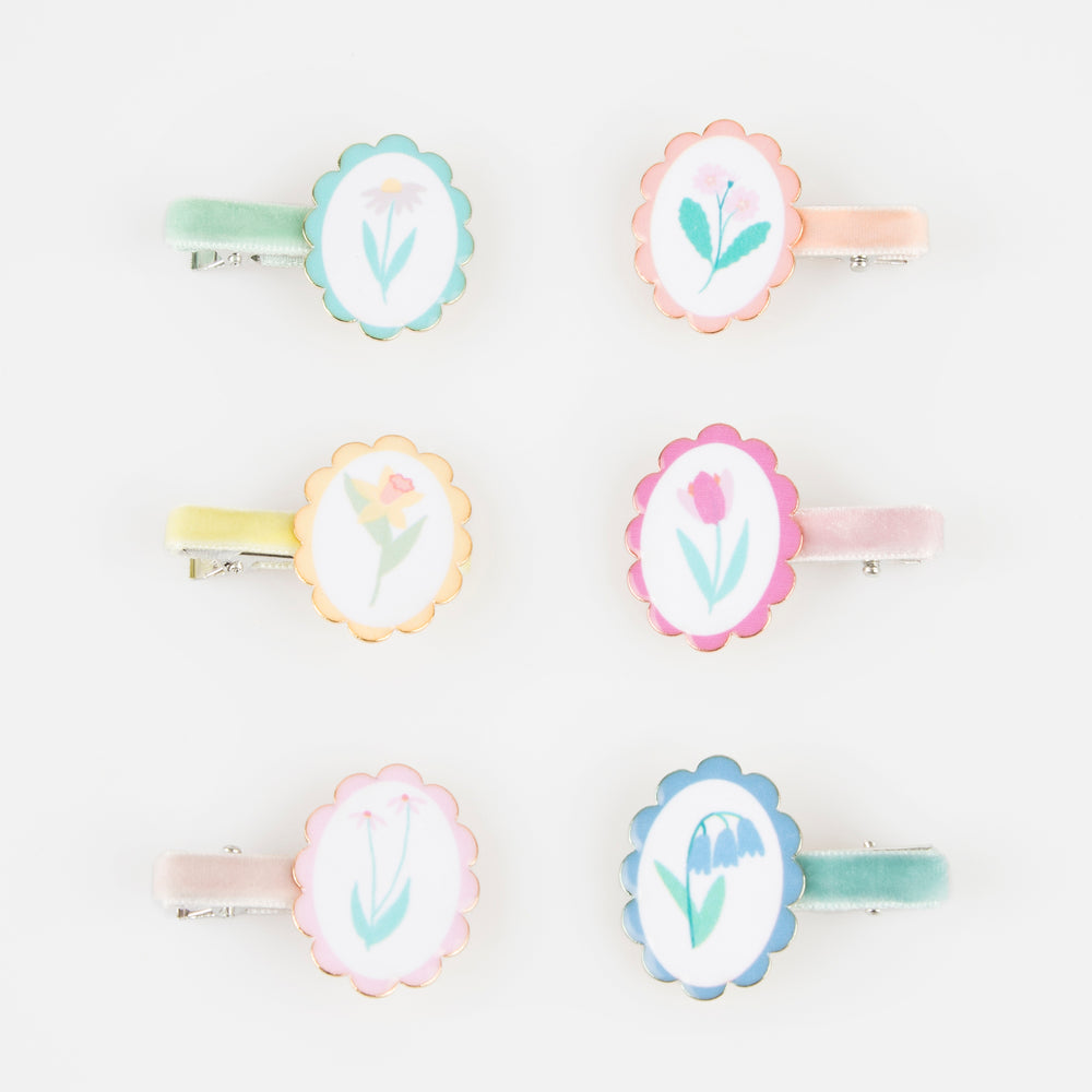 Flower Cameo Hair Clips - Freshie & Zero Studio Shop