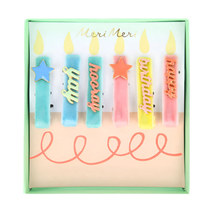Happy Birthday Enamel Hair Clips Set - Freshie & Zero Studio Shop