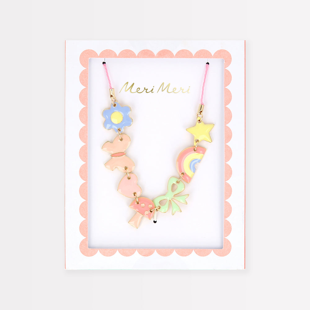 Pretty Pastel Enamel Charm Necklace - Freshie & Zero Studio Shop