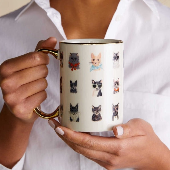 Cat Porcelain Mug by Rifle Paper Co - Freshie & Zero Studio Shop