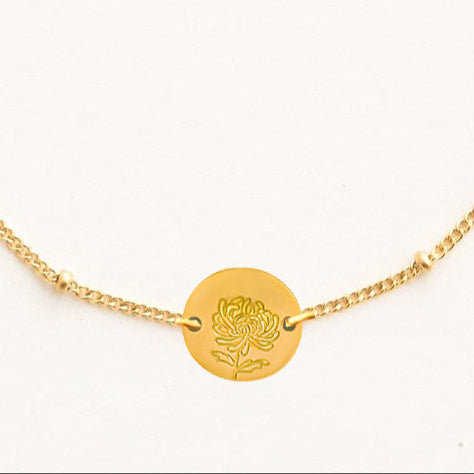 Gold Birth Flower Bracelets by Gratinsta - Freshie & Zero Studio Shop