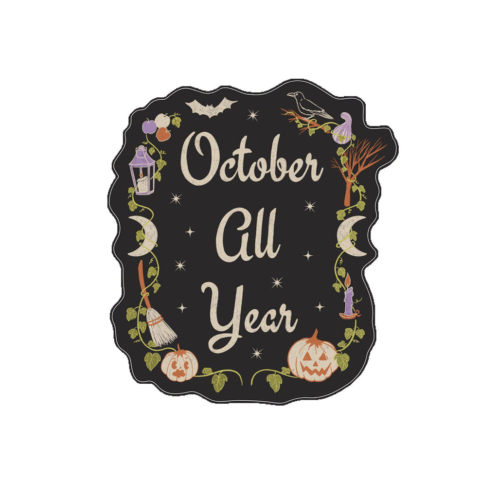 October All Year Waterproof Vinyl Sticker - Freshie & Zero Studio Shop