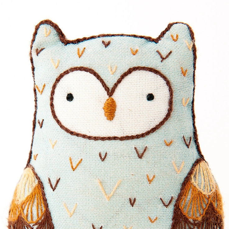 Embroidery Mini Plush Kit - Horned Owl | Level 2 - Freshie & Zero Studio Shop