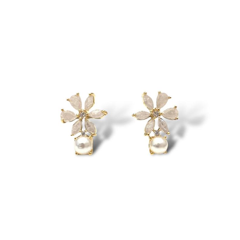 Celeste Pearl Crystal Mini Stud Earrings - Freshie & Zero Studio Shop
