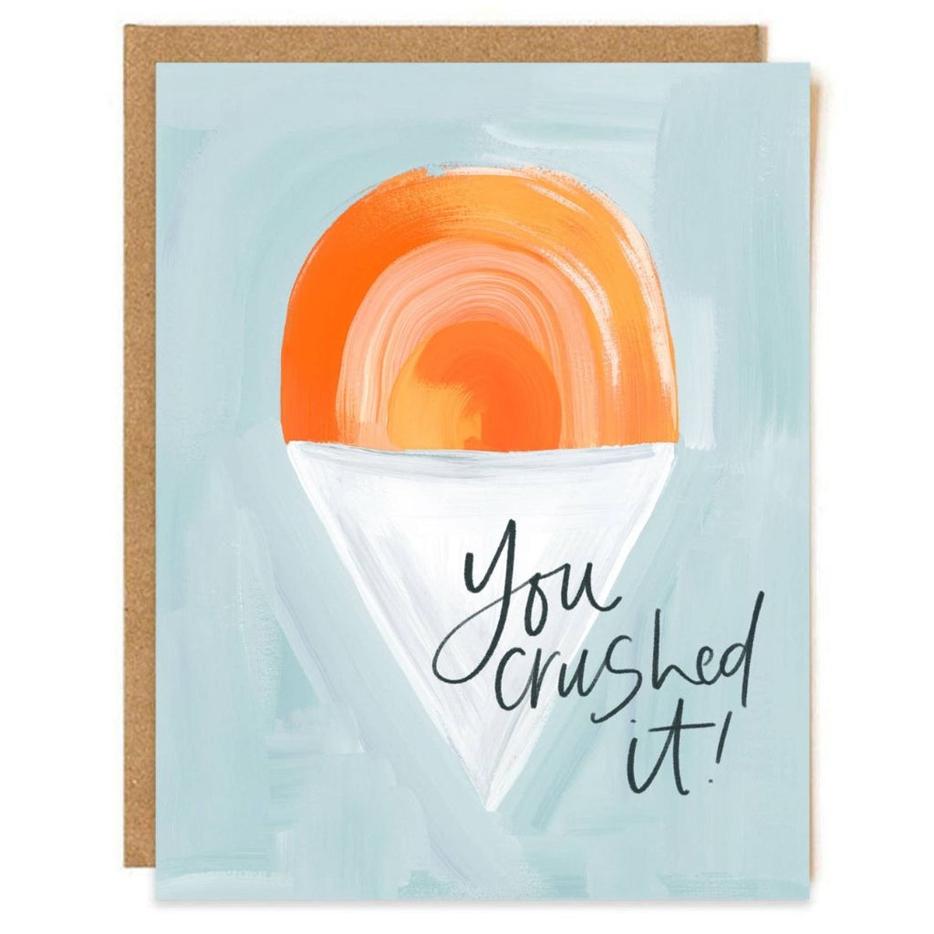 Crushed It Snow Cone Congratulations Greeting Card - Freshie & Zero Studio Shop