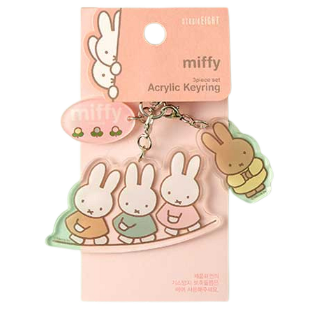 Miffy 3 Piece Peach Acrylic Bag Charm - Freshie & Zero Studio Shop