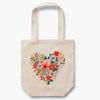 Flower Heart Canvas Tote by Rifle Paper Co - Freshie & Zero Studio Shop