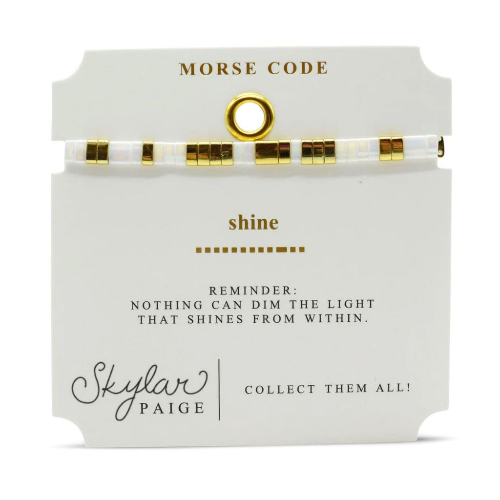 Shine: Morse Code Tila Bracelet - Freshie & Zero Studio Shop