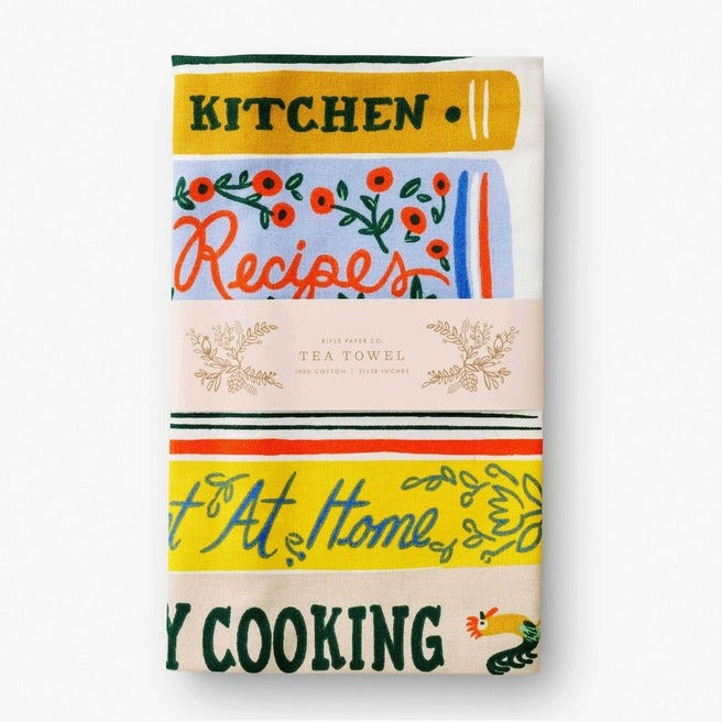 Cookbook Tea Towel by Rifle Paper Co. - Freshie & Zero Studio Shop