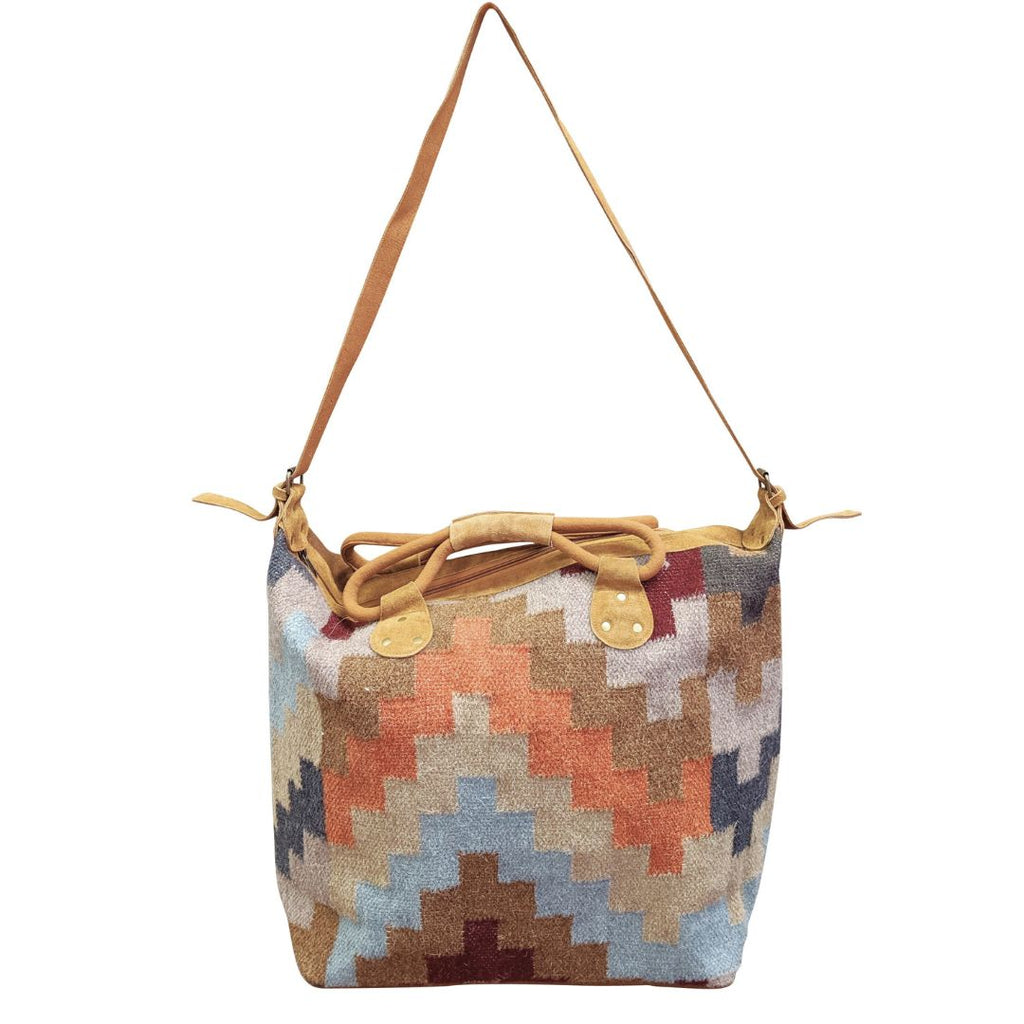 Fall Geometric Cotton Weekender Bag - Freshie & Zero Studio Shop