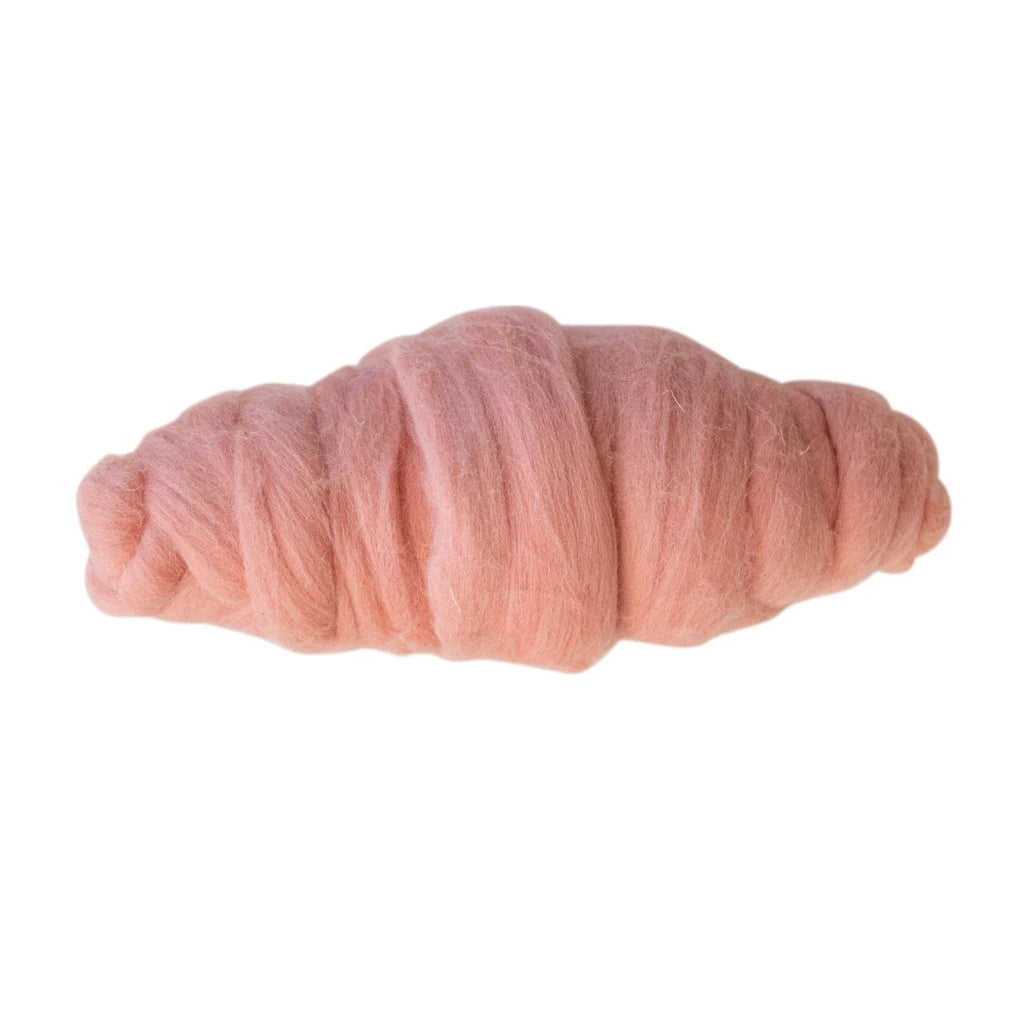 Pink Wool Roving Yarn - 10 yards - Freshie & Zero Studio Shop