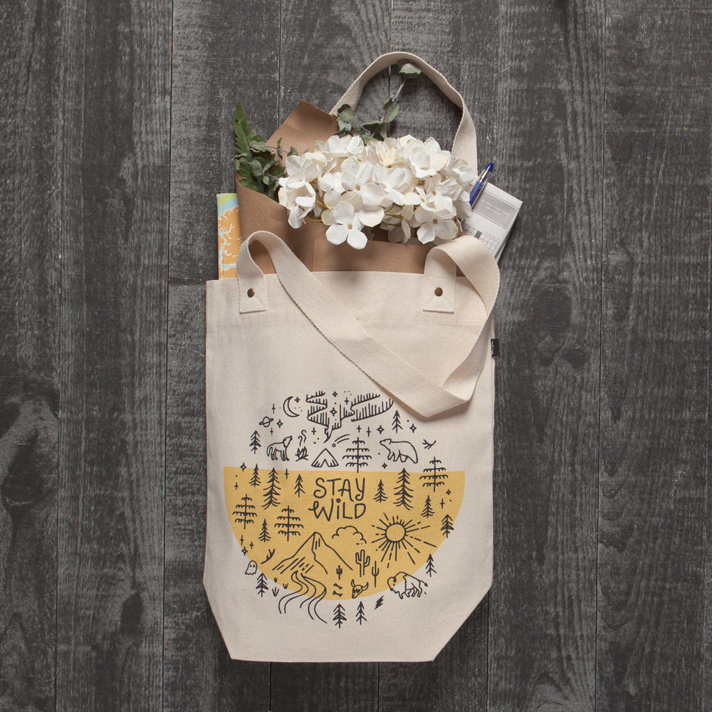 Stay Wild - Cotton Tote Bag by Danica - Freshie & Zero Studio Shop
