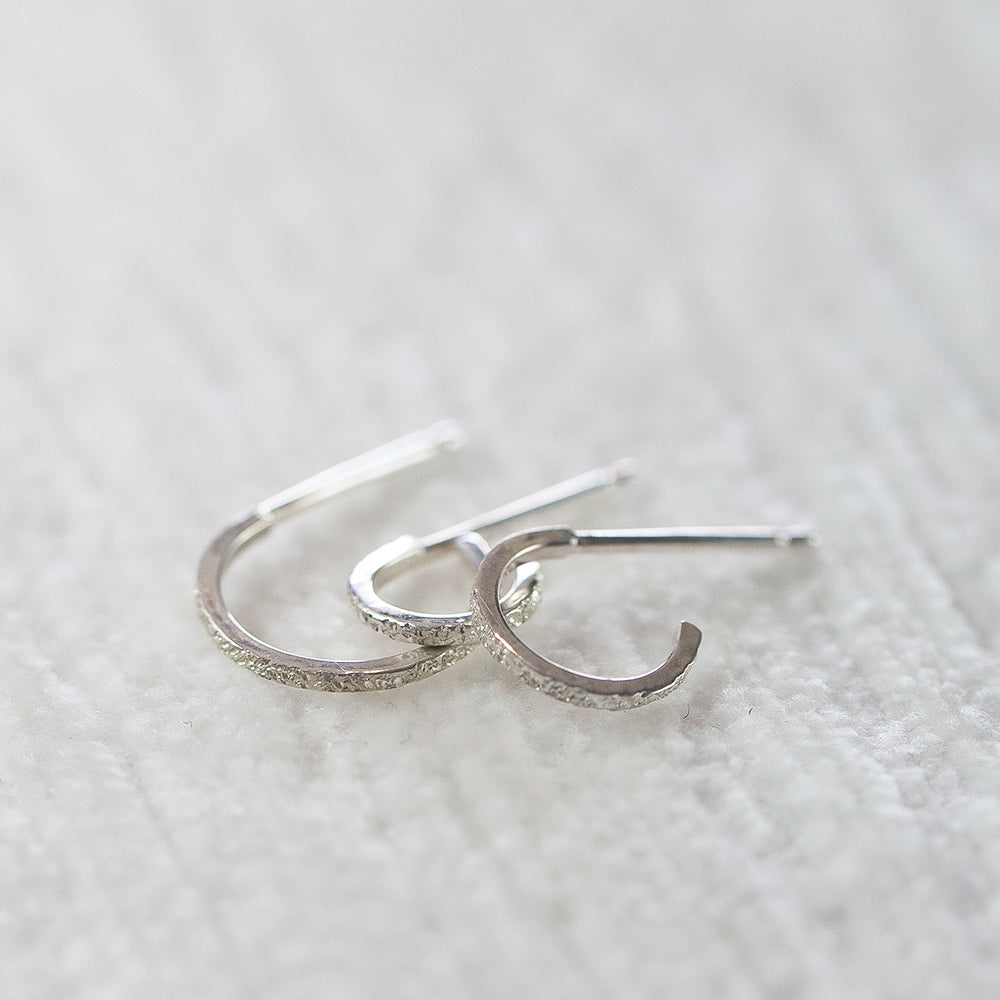 Tiny Huggie Hoop Diamond Dusted Earrings by Christina Kober - Freshie & Zero