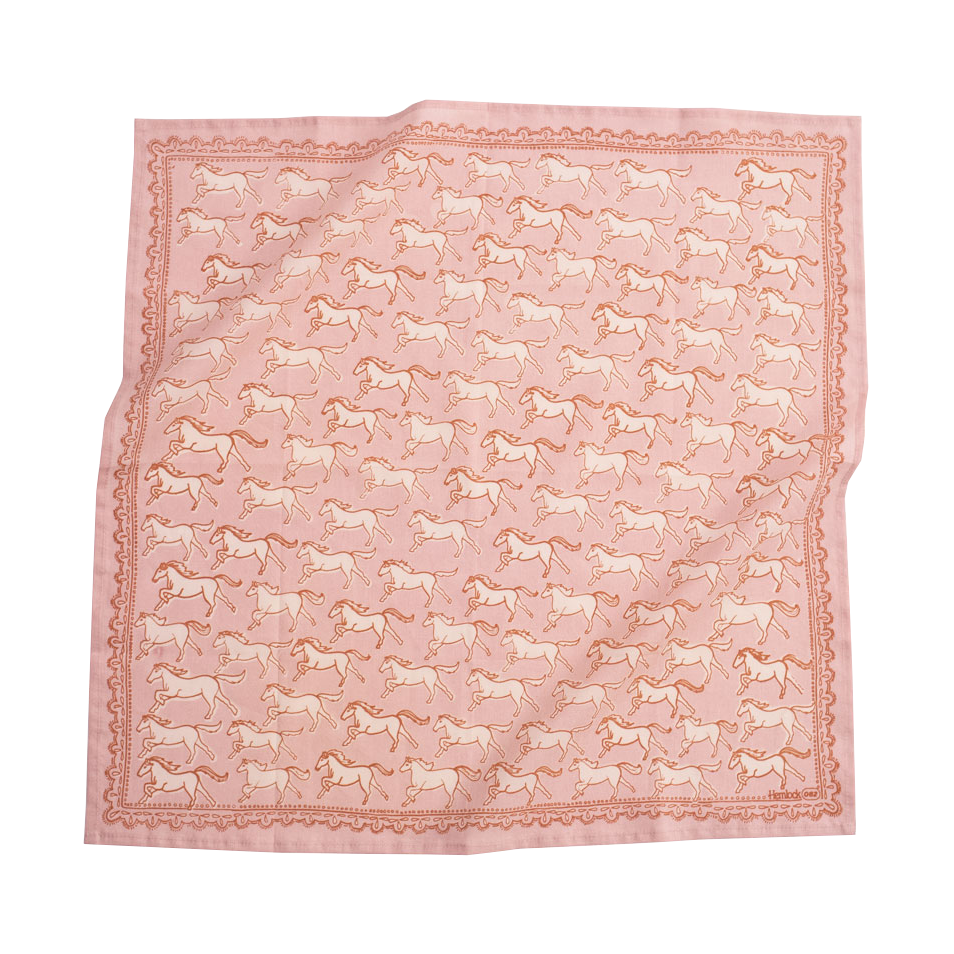 Hemlock Bandana - Pink Horses - Freshie & Zero