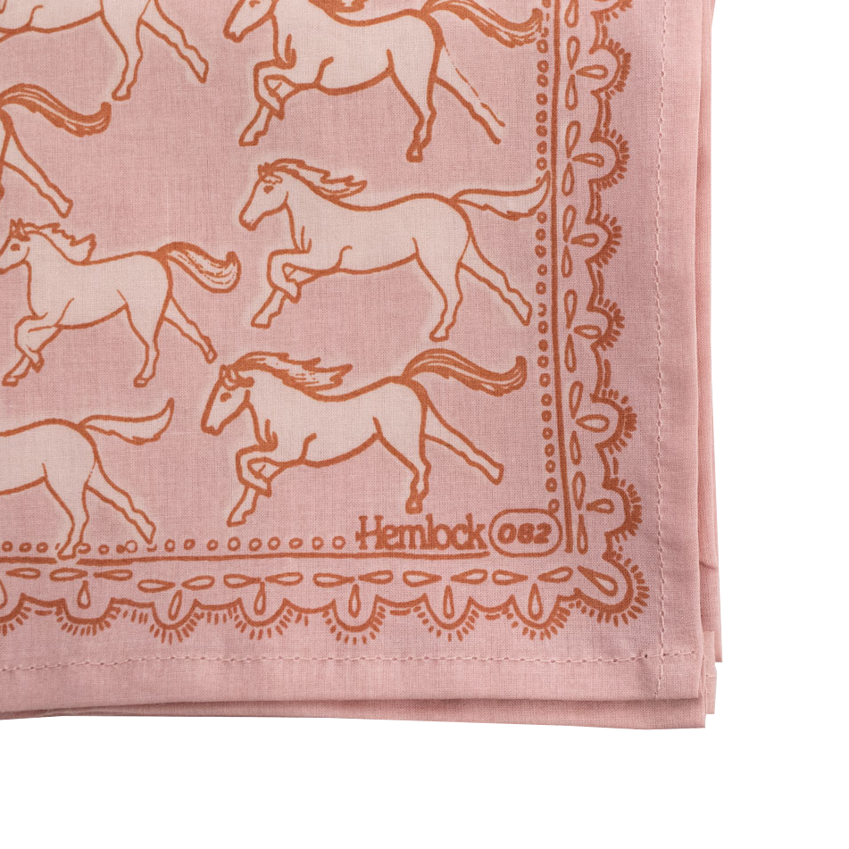 Hemlock Bandana - Pink Horses - Freshie & Zero