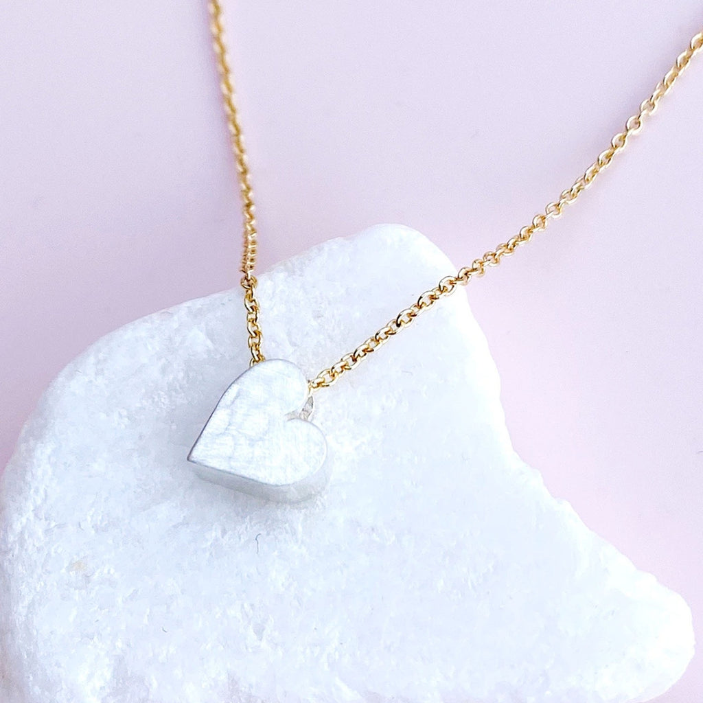 Tiny Mighty Heart Necklace - Freshie & Zero Studio Shop