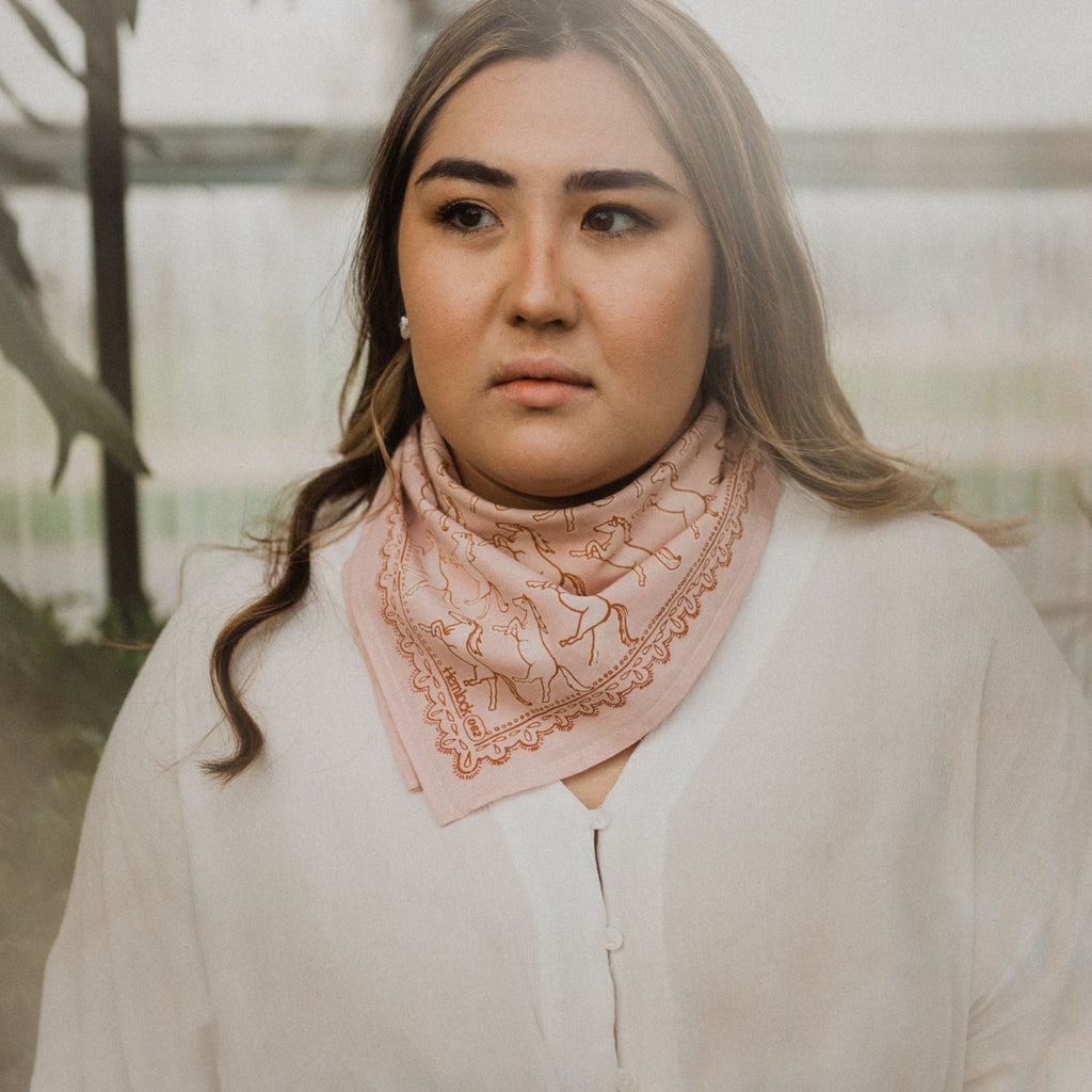 Hemlock Bandana - Pink Horses - Freshie & Zero