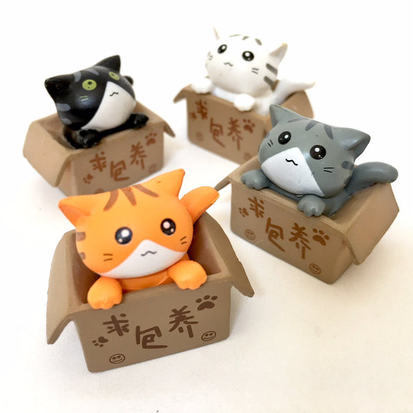 Cat in Box Mini Figure - Freshie & Zero Studio Shop
