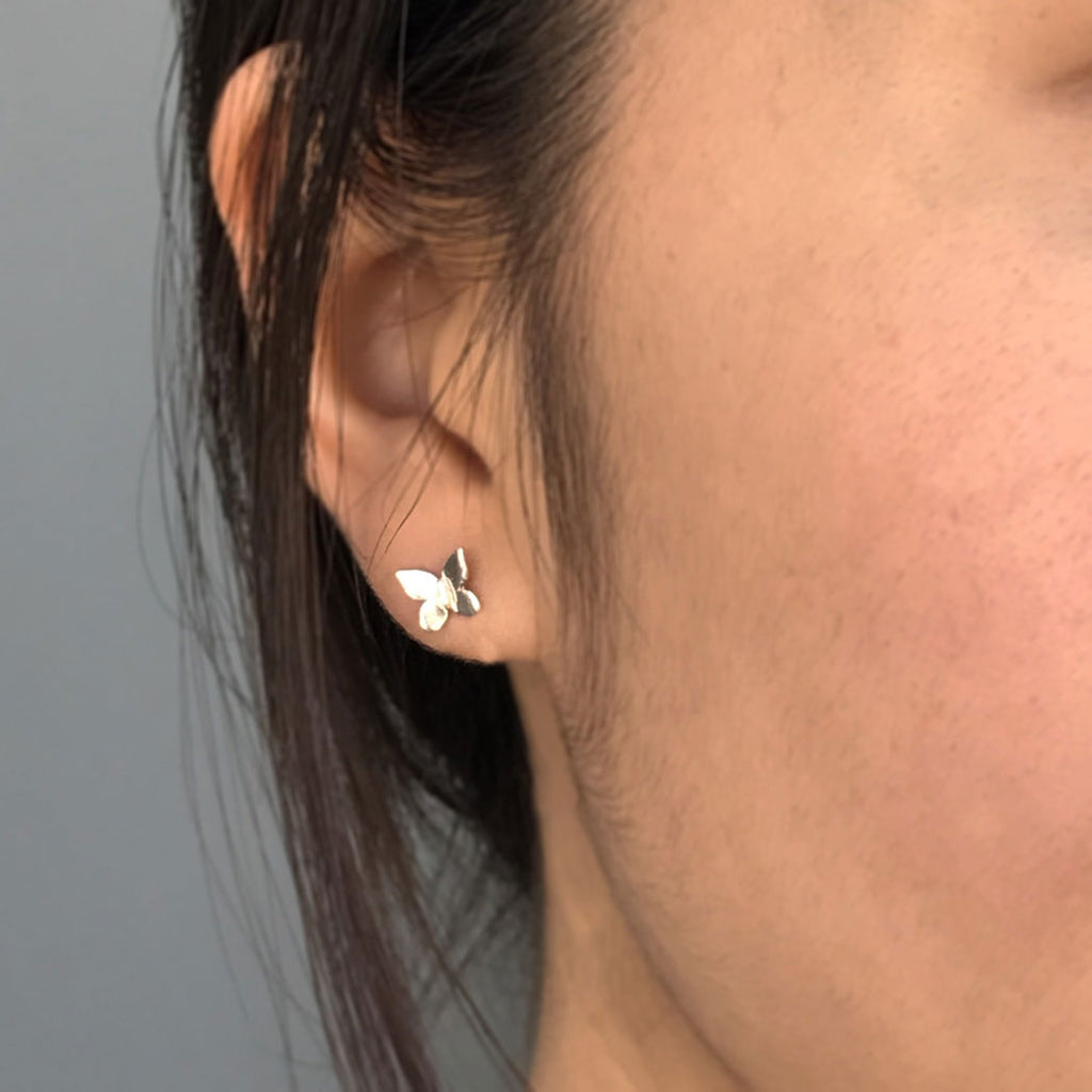 Tiny Stud Earrings: Butterfly - Freshie & Zero Studio Shop