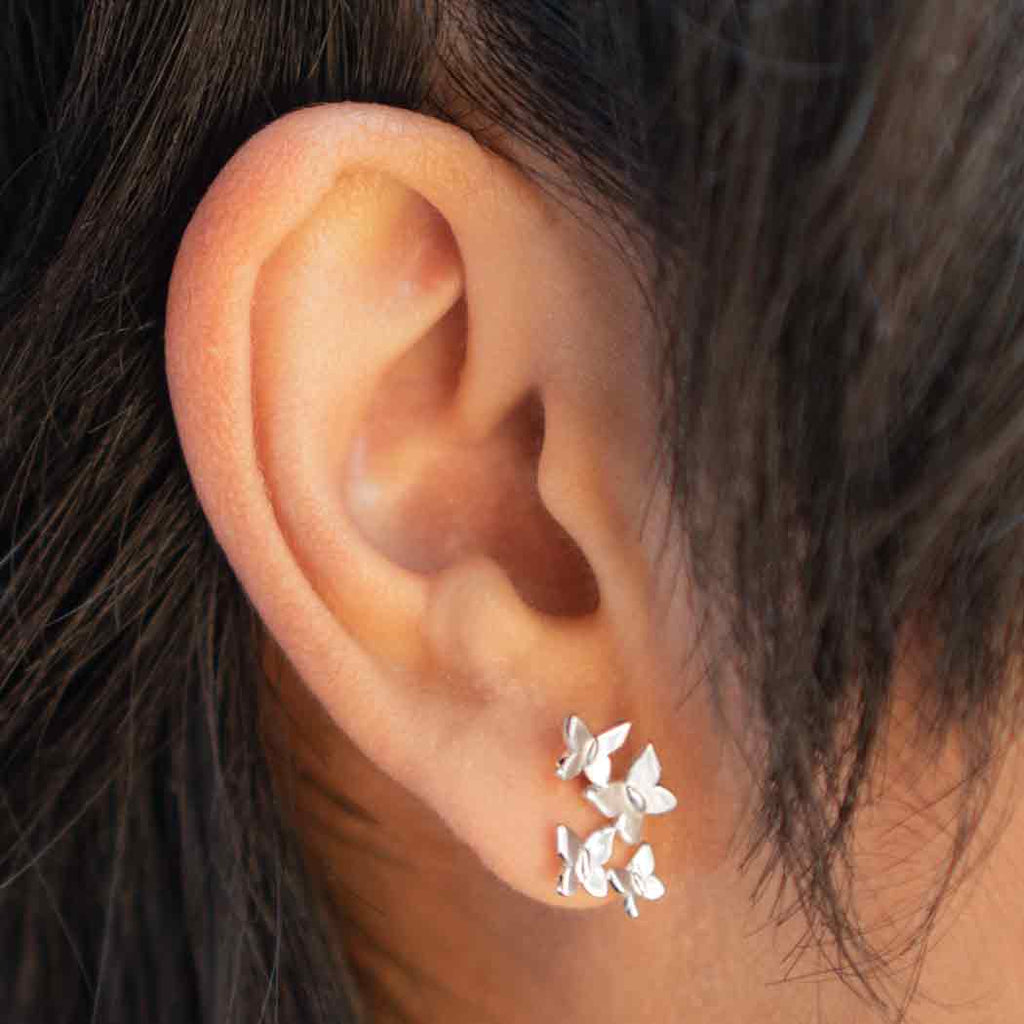 Tiny Stud Earrings: Butterfly Cluster - Freshie & Zero Studio Shop