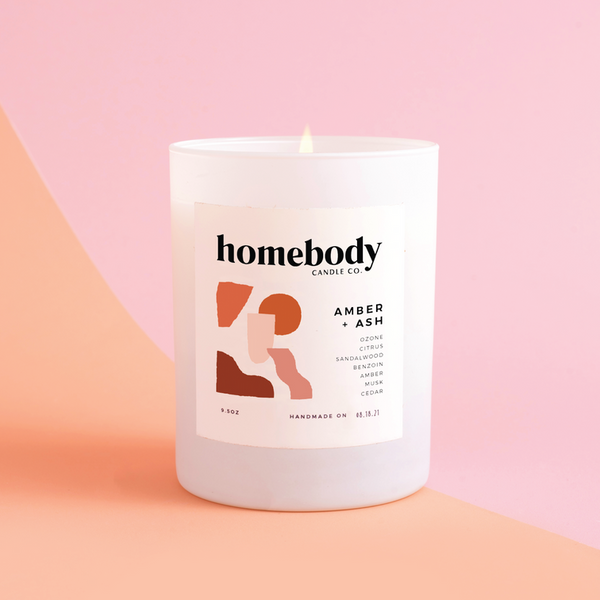 Homebody Candle: Amber + Ash - Freshie & Zero Studio Shop