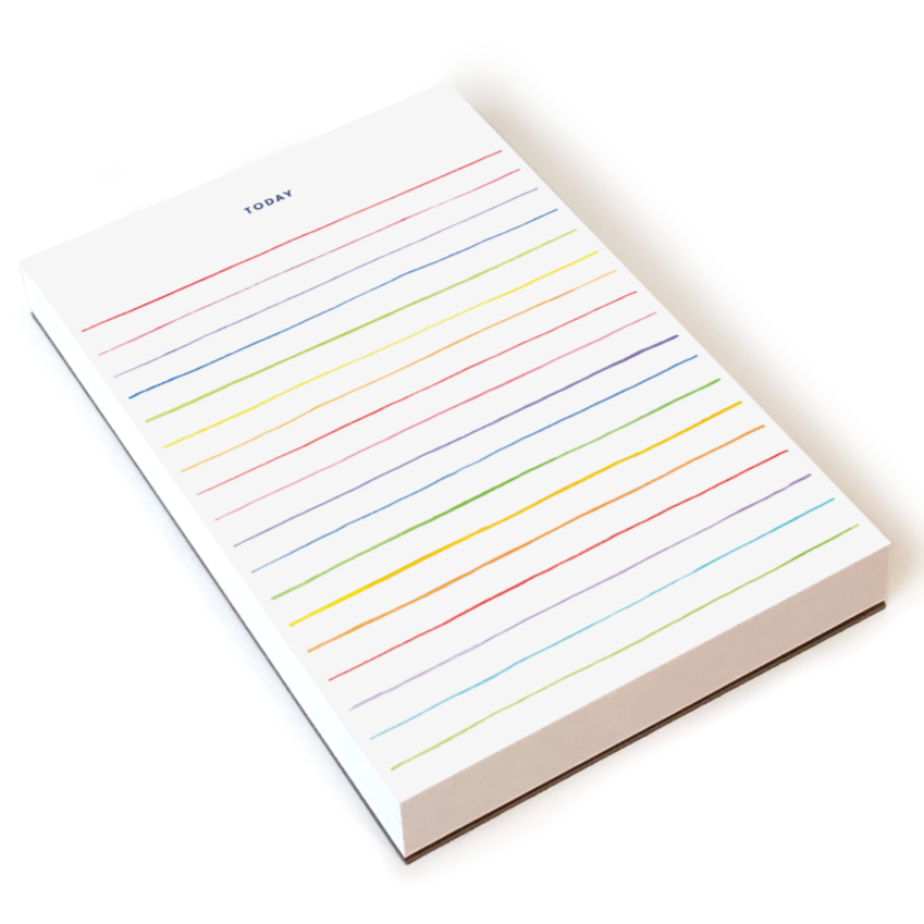 Chunky Rainbow Stripe Notepad by E. Frances Paper - Freshie & Zero Studio Shop