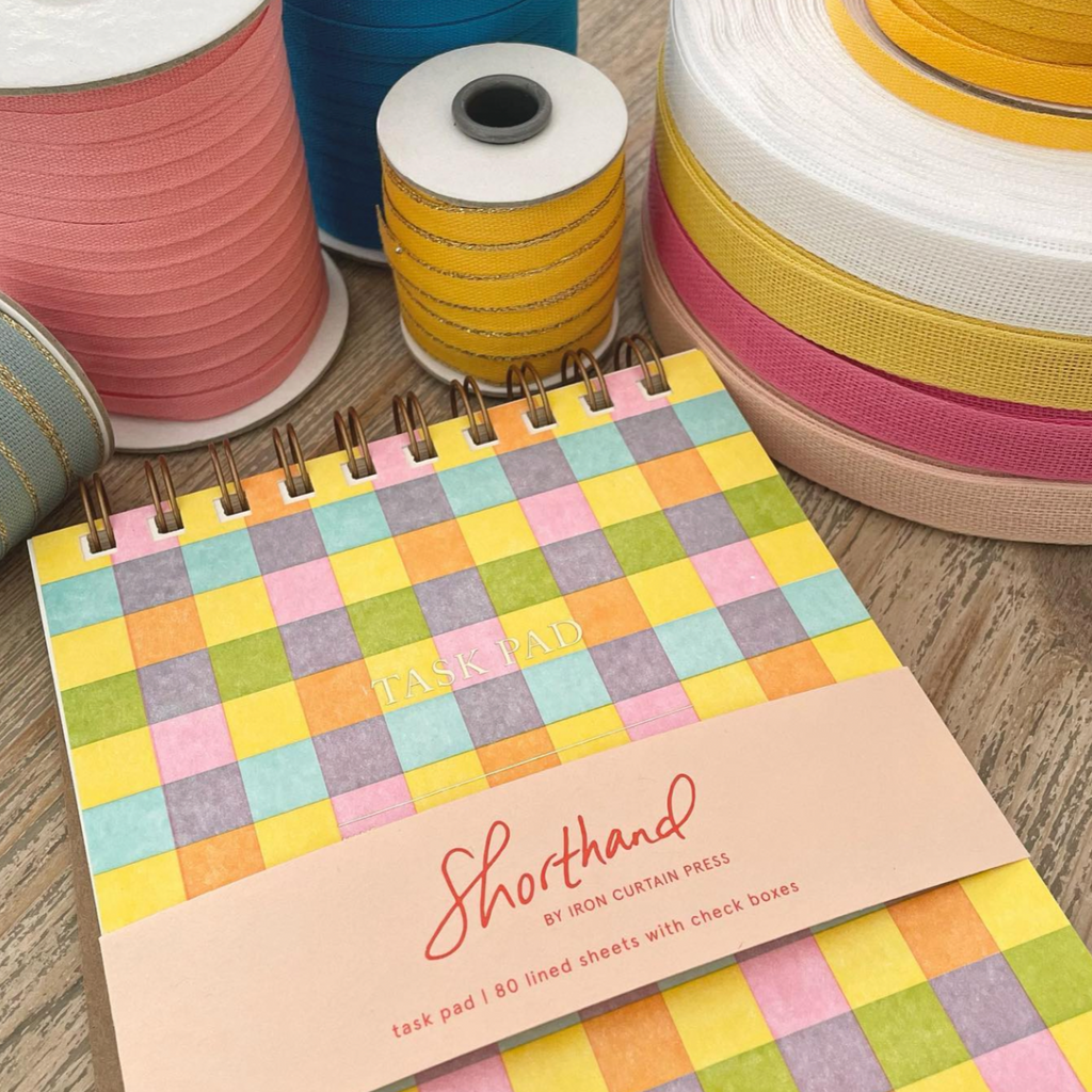 Task Pad Notebook by Shorthand Press: Plaid - Freshie & Zero Studio Shop