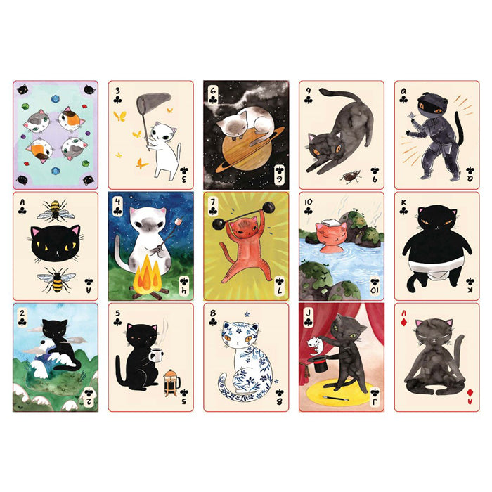 Curious Cat Club Playing Cards & Oracle Deck - Freshie & Zero