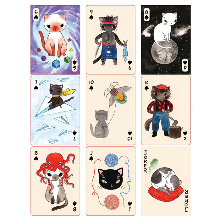 Curious Cat Club Playing Cards & Oracle Deck - Freshie & Zero