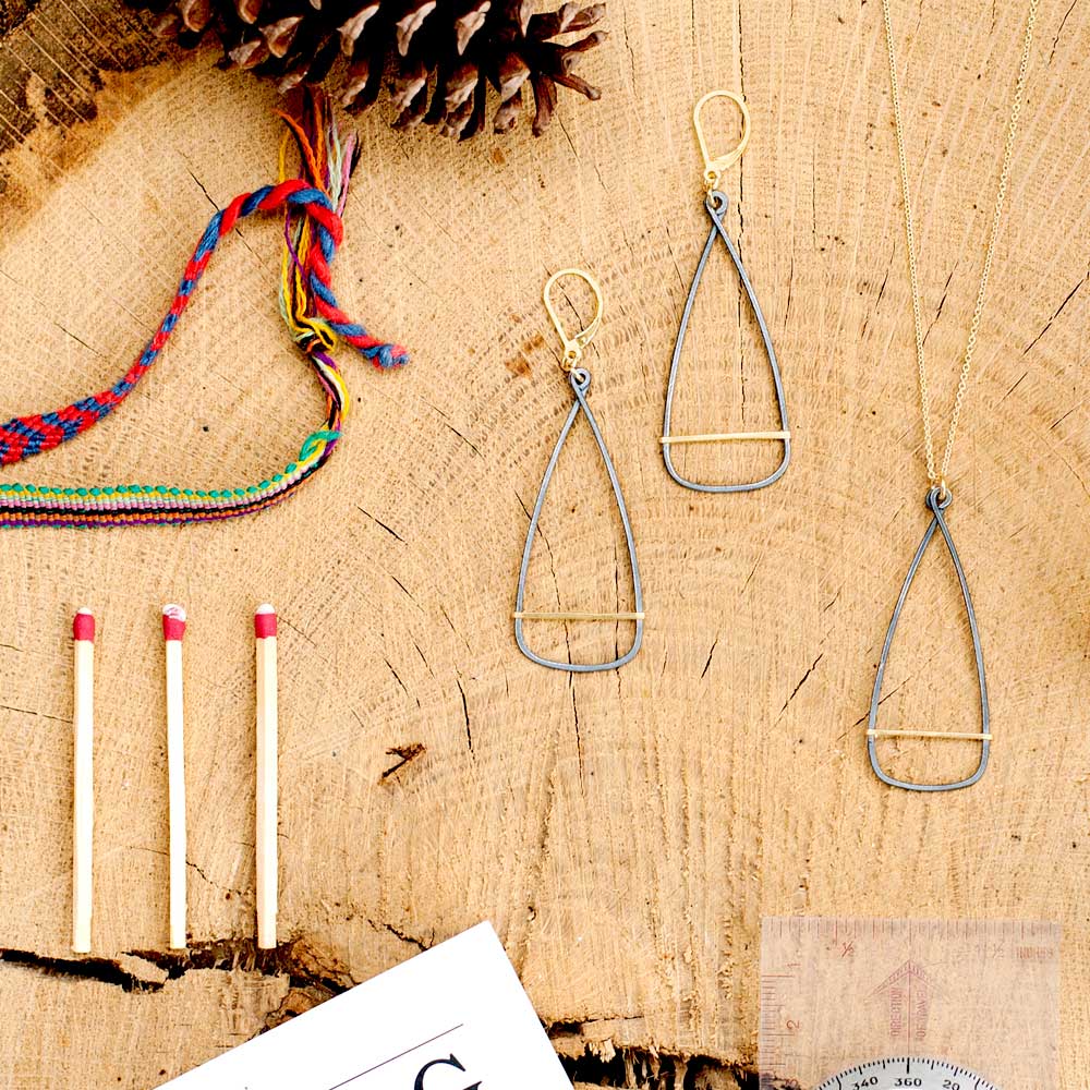 antique oar earrings - Freshie & Zero Studio Shop