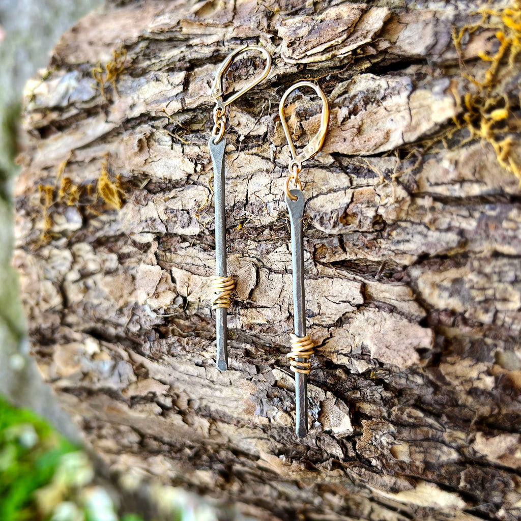 antique stem earrings - Freshie & Zero Studio Shop